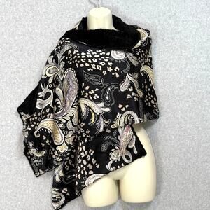 Preston & York 100% Silk Wrap Double Layer Paisley Quiet Luxury Elegant Cozy